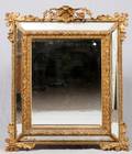 PORTUGUESE STYLE GILT GESSO AND GLASS MIRROR C1900