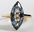 14KT YELLOW GOLD  BLUE TOPAZ RING