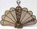 FRENCH ART DECO STYLE BRASS FIREPLACE FAN