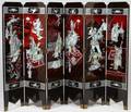 CHINESE BLACK LACQUER  MOTHEROFPEARL SCREEN