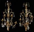 CRYSTAL  BRONZE WALL SCONCES
