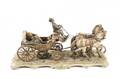 Antonio Borsato Porcelain Horse Drawn Coach Italy