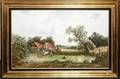 090352  F WEINER OIL CANVAS C1950 COUNTRY SCENE
