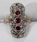 082271 DIAMOND  RUBY RING