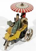 081338 LEHMANN LITHOGRAPHED TIN WINDUP TOY CCYCLE