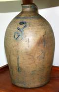 081330 AMERICAN STONEWARE JUG CONVERTED TO A LAMP