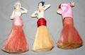 080341 PORCELAIN FIGURAL CLOTHES BRUSHES THREE H 8