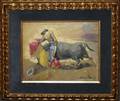 080358 MILLAN LLAMAS OIL ON CANVAS BULLFIGHT