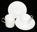 072301 COALPORT PORCELAIN COFFEE CUPS  SAUCERS