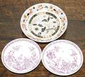 072299 CROWN DERBY  MEISSEN PORCELAIN PLATES THREE