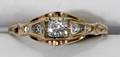 071312 YELLOW GOLD  DIAMOND RING EARLY 20TH C