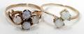 071311 YELLOW GOLD  OPAL RINGS TWO