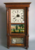 Forestville Mfg Co column and cornice shelf clock