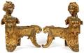 FRENCH DORE BRONZE FIGURAL CHENETS C1900