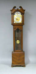 Colonial cherry tall case clock