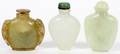 CHINESE HARDSTONE SNUFF BOTTLES THREE