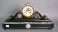 French black marble mantle clock by Henri Jullien with open escapement