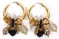 ITALIAN 14KT YELLOW GOLD HOOP EARRINGS PAIR
