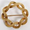 14KT YELLOW GOLD WREATH BROOCH