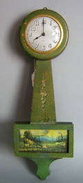 Gilbert painted banjo clock