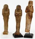 EGYPTIAN STONE  WOOD FIGURES THREE