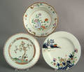 Three Chinese export porcelain chargers late 18thearly 19th c