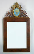 American late Federal mahogany mirror ca 1820