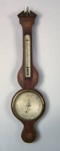 Regency mahogany banjo barometer 19th c
