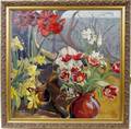 081408 STAFFORD OIL ON CANVAS FLORAL STILL LIFE