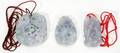 081399 GRAY  LAVENDERGREEN JADE FIGURAL PENDANTS