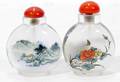 081386 CHINESE REVERSEPAINTED GLASS SNUFF BOTTLES