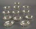 Set of 12 Tiffany  Co sterling silver nut dishes