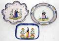 072315 HENRIOT QUIMPER BRETON POTTERY PLATES