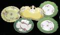 072307 PORCELAIN SERVING DISH  PLATES MOSTLY ENG