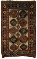 Moghan Kazak throw rug 19th c