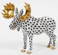 HEREND PORCELAIN MOOSE