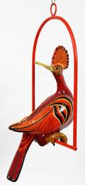 ATTRIBUTED TO SERGIO BUSTAMANTE PAPIER MACHE BIRD
