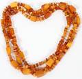 AMBER BEADED NECKLACE L 80