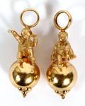 14KT YELLOW GOLD ANGEL FORM JACKETS PAIR