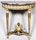 FRENCH MARBLE TOP CONSOLE TABLE 19TH C