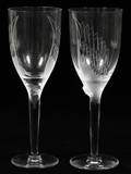 LALIQUE ANGE CLEAR  FROSTED GLASS CHAMPAGNES TWO