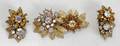 090443 MIRIAM HASKELL BROOCH  MATCHING CLIP EARRINGS