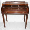 081441 MAHOGANY SPINET DESK H 33 W 33 D 18