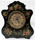 081436 SESSIONS AMERICAN DECORATED WOOD MANTEL CLOCK
