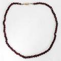 081426 GARNET BEAD NECKLACE L 18