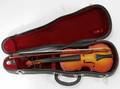 081434 WOODEN DIMINUTIVE VIOLIN W FITTED CASE  BOW