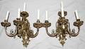071398 ENGLISH STYLE BRASSPLATED FOURARM SCONCES