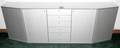071389 SILVERED FINISH CREDENZA H 32 L 95 D 19