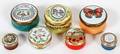 BILSTON  BATTERSEA  LIMOGES PORCELAIN BOXES SEVEN