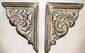 HAND CARVED WOOD BRACKETS FOUR